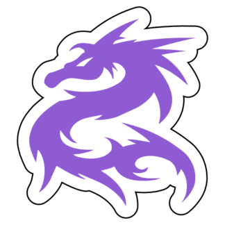 Tribal Dragon Sticker (Lavender)